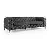 MINIMORE Modern Style Ghaleb 93.3"W  3Seater Square Arms Chesterfield Sofa - 3 of 4
