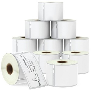 BETCKEY  Compatible  Shipping/Name Badge Labels, Strong Adhesive & Perforated, Compatible with  Labelwriter 450, 4XL, Rollo & Zebra Desktop Printers - 1 of 4