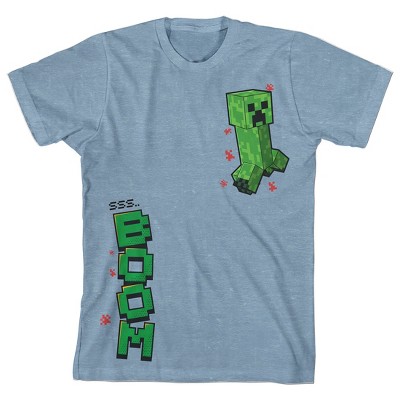 Minecraft Boom Survival Mode Boy's Crew Neck Short Sleeve T-shirt