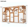 Wooden Catio Outdoor Cat Enclosure, 118" Large Cat Playhouse with Cat House, Platforms, Ramps, Cat Cage Feral Cat Shelter for Multiple Cats - 2 of 4