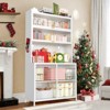 GlasFlength Decorative Storage Cabinets, Level Flip Door Pantry, White, 31.5"*18.53"*73.03" - 2 of 4