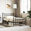 vidaXL Steel Metal Bed Frame with Functional Headboard and Footboard, Robust Construction - 2 of 4