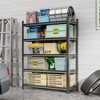 71 Inch H Black 5-Tier Adjustable Metal Shelves Suitable For Tool Rooms Garages Supermarkets - 3 of 4