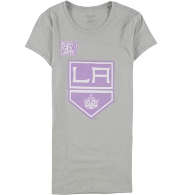 Reebok Womens Hockey Fights Cancer LA Kings Graphic T-Shirt