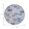 Sky Blue Purple And Taupe Geometric Washable Indoor Outdoor Area Rug - 3 of 4