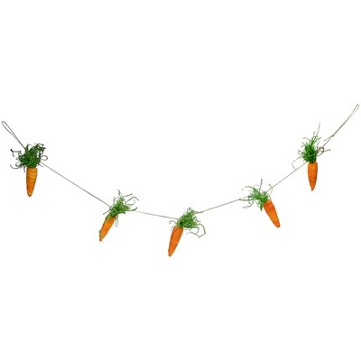 Northlight 2.5' Orange Mini Carrot and Artificial Hanging Springtime Easter Party Garland