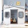 PAGED Twin Size Loft Bed with Under-bed Space, Wooden Bed Frame with Windows, Ladder and Guardrail, Modern Bunk Bed for Boy and Girl - 2 of 4