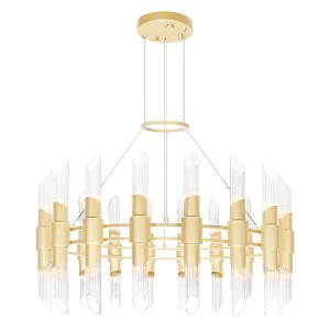 CWI Lighting,Croissant 36 Light Chandelier With Satin Gold Finish - 1 of 4