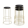 Kings Brand Furniture 4-Pack Stack Stools, Upholstered w/Metal Legs Backless Stackable  Bar and Counter Height Stool, Dining Room Kitchen Chairs - 2 of 4