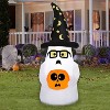 Gemmy Airblown Inflatable Trick or Treating Ghost w/ Wizard Hat, 4 ft Tall, Multi - 2 of 4