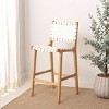 Adah Leather Counter Stool - BST1015 - Safavieh - 3 of 4