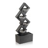 39" Resin Indoor/Outdoor Soothing 4-Tier Zen Fountain with LED Lights Gray - Alpine Corporation: Water Feature, Garden Decor - 3 of 4