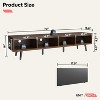 Bestier Mid-Century Modern TV Stand for 80 Inch TV,, 70" Entertainment Center with Sliding Doors for Living Room, Walnut - 4 of 4