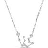 SHINE by Sterling Forever Delicate CZ Constellation Pendant Necklace Silver Aquarius - 3 of 4