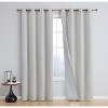 HLC.ME Siena 100% Full Blackout Thermal Insulated Double Layer Window Curtain Drapes Grommet Panels for Bedroom, Set of 2 - 2 of 4