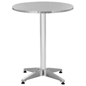 vidaXL Bistro Table Outdoor Side Table Garden Porch Deck Furniture Aluminum - 1 of 4