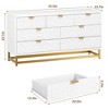 Dresser for Bedroom, Dresser Organizer, 7 Drawer Dresser with Golden Metal Handle and Legs, Modern Chest of Drawers, Large Dresser - 3 of 4