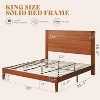 Mid-Century Modern Platform Bed with 48" Headboard - 2 of 4