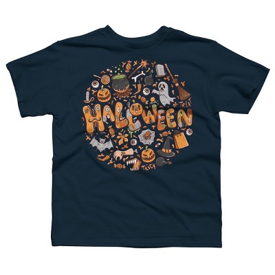 Boy's Design By Humans happy halloween greeting holiday illustration By ghinan T-Shirt