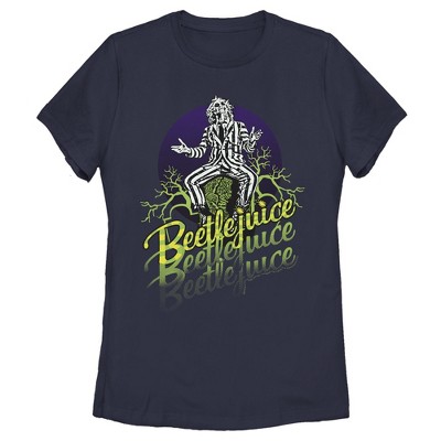 Women's Beetlejuice Three Times Green Logo T-shirt : Target