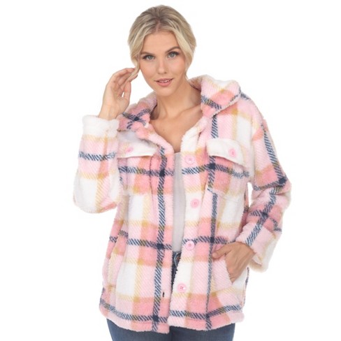 Pink Jacket - Plaid Jacket - Plaid Shacket - Button Down Shacket