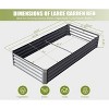 WELLFOR Rectangular Metal Outdoor Garden Bed Silver 35.43"x70.87" - 3 of 4