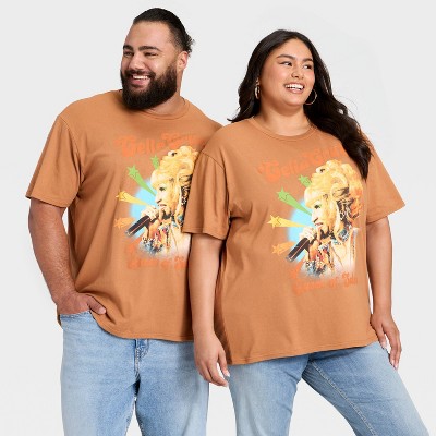 Latino Heritage Month Adult Graphic Celia Cruz Short Sleeve T-Shirt - Brown