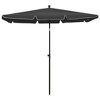 vidaXL Garden Parasol with Pole 82.7"x55.1" Anthracite - 2 of 4