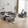 Mocamel Memory Foam 2-Seater Sectional Sofa Pet-Friendly Corduroy Deep Loveseat No Assembly - 4 of 4
