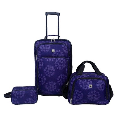 skyline luggage purple