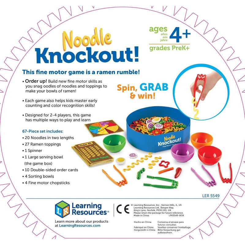 Learning Resources Noodle Knockout! Fine Motor Game, 6 of 12