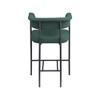 Meridian Furniture,Malin Green Boucle Fabric Counter Stool, Set of 2 - 4 of 4