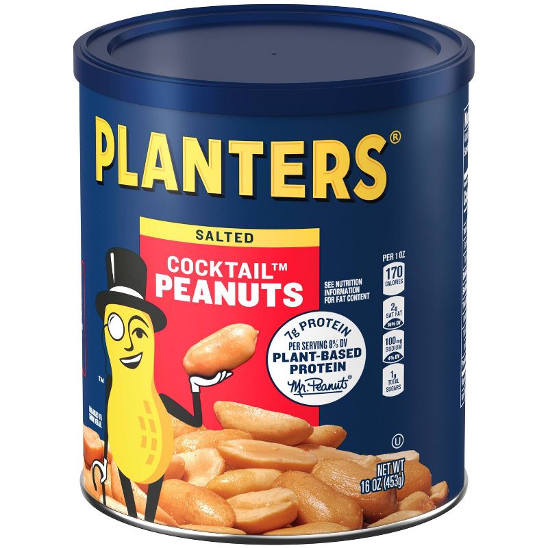 Planters Heart Healthy Cocktail Peanuts - 16oz, 4 of 11