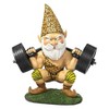 Design Toscano Atlas, the Athletic Weightlifting Gnome Statue: Set of Two - image 2 of 4