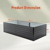 NAYSAYE Metal Raised Garden Bed Large Capacity Galvanized Planter Box for Outdoor Garden, Black, 86.3"*44.1"*25" - 4 of 4
