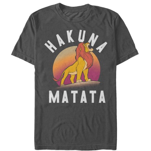 Men's Lion King Simba Hakuna Matata T-shirt - Charcoal - X Large : Target