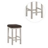 Simple Relax Set of 2 Upholstered Stools in Antique White and Dark Brown - 3 of 4
