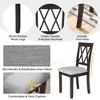 Kumasinova Upholstered Dining Chairs – Set of 2 Tufted Linen Fabric Kitchen Chairs with Arched Backrest, Accent Diner Chairs with Solid Wood Legs - 2 of 4