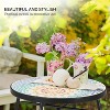 Mosaic Accent Table, 14" Round Side Table,End Table, Plant Stand Decor for Patio Porch Beach Theme Balcony Back Deck Pool Indoor Outdoor Coffee - 4 of 4