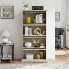 HDZNVF 4 Tier Glass Display Cabinet for Living Room Stylish Storage Curio Cabinet with Flip Up Glass Doors, White - 4 of 4