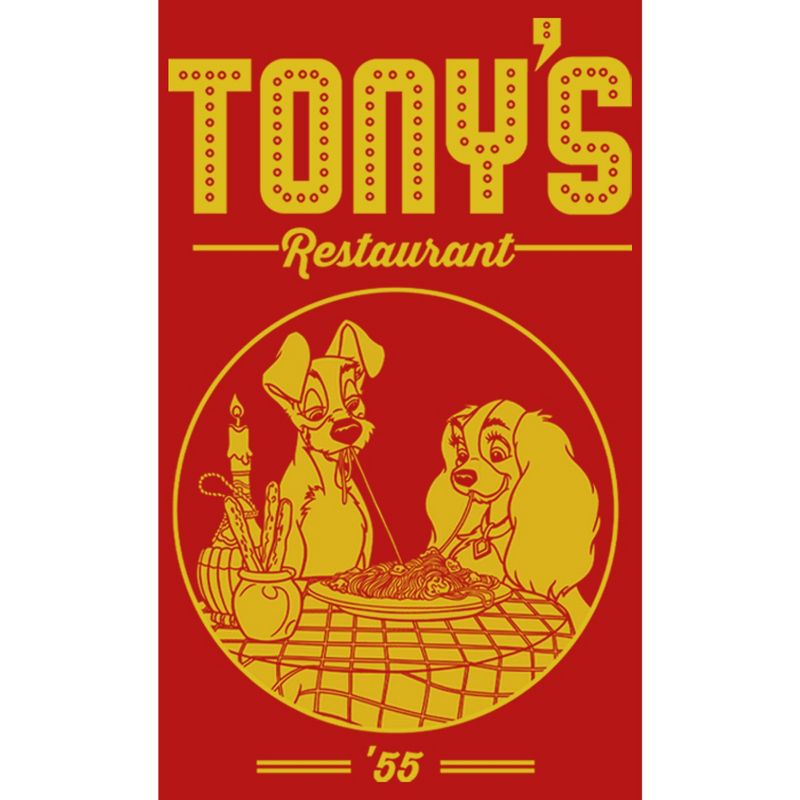 Girl's Lady and the Tramp Tony's Restaurant '55 T-Shirt, 2 of 6