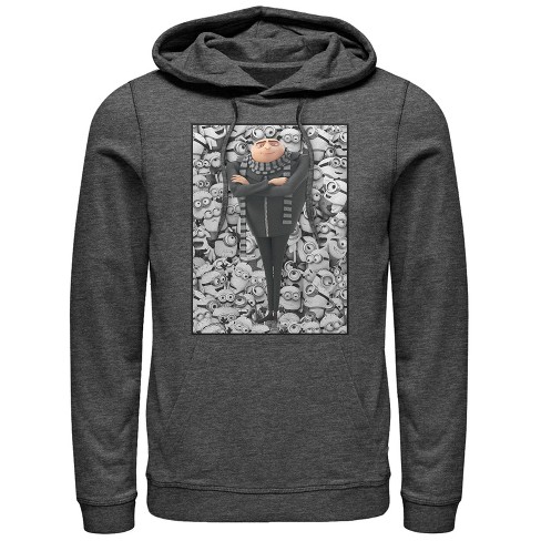 Men's Despicable Me Gru Montage Pull Over Hoodie : Target