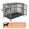 Heavy Duty Dog Crate with Stainless Steel Bowls - 2 of 4