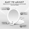 FUNTOUCH 7'' Travel Makeup Mirror with 5X Magnifying, 3 Color Lights, 2-Sided, Portable and Rechargeable Travel Essential - 2 of 4