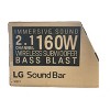 Opened Box LG 160W 2.1 Channel Sound Bar & Wireless Subwoofer, Black, SQC1 - 3 of 4