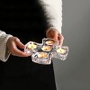 Glass Candle Holder, Clear Cross Shape, Dishwasher Safe, Event Decor Piece, Square Design, 6.6"x6.6" - 2 of 4