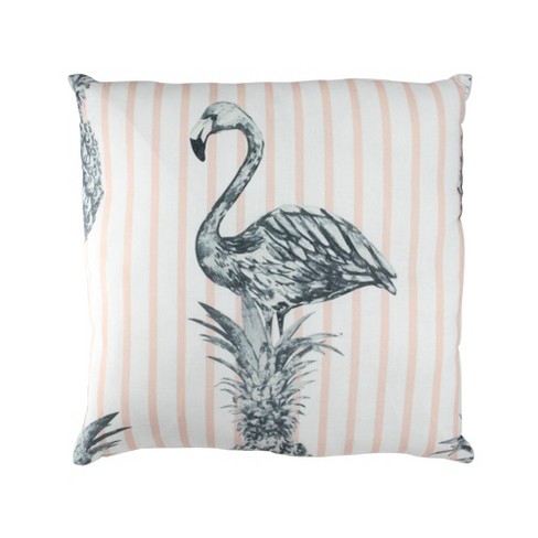 Northlight 17 Square Striped Tropical Flamingo Pineapple Indoor