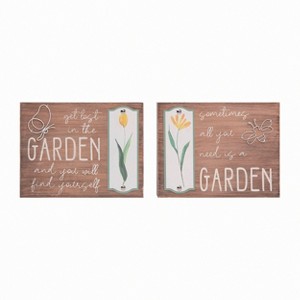 Transpac MDF Bugs & Garden Box Decor Set of 2 Spring Home Decorations - 1 of 1