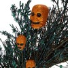 Northlight Black and Orange Skulls and Spiders Halloween Twig Wreath, 22-Inch, Unlit - 2 of 3