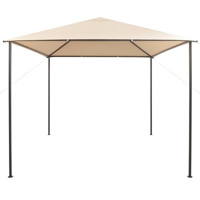 vidaXL Gazebo Outdoor Canopy Tent Patio Pavilion Wedding Party Tent with Roof - Beige 118.1" x 118.1"